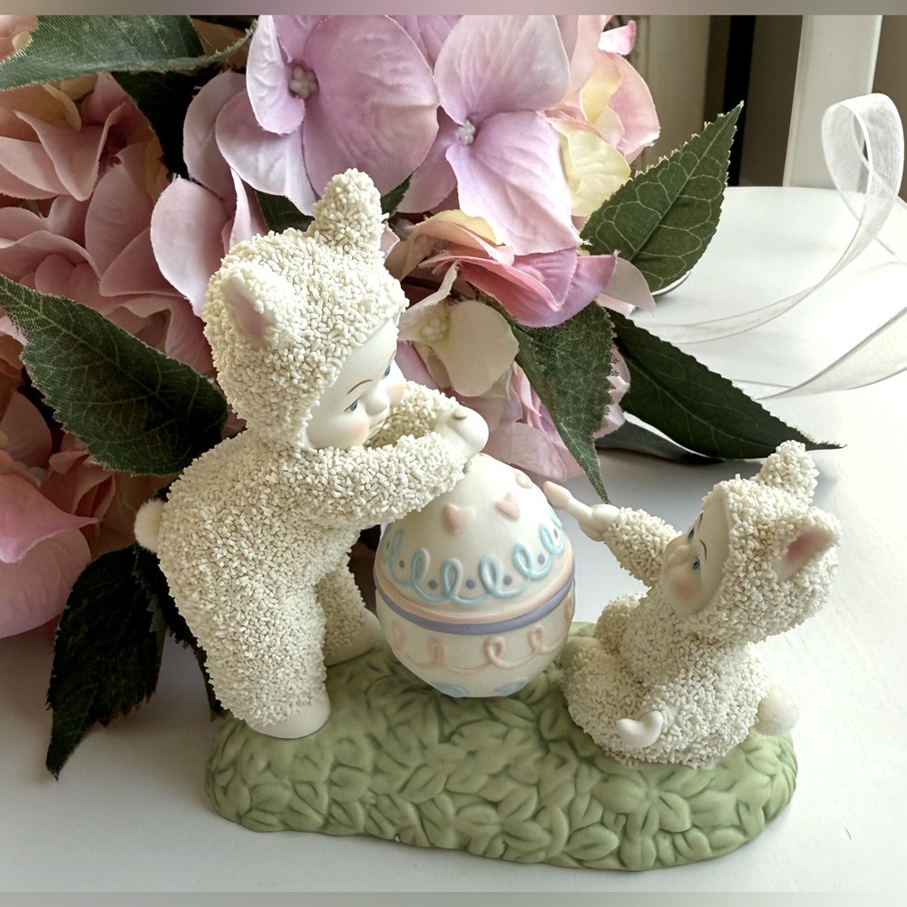 Vintage Department 56 Spring SNOWBUNNIES “Spin Art”